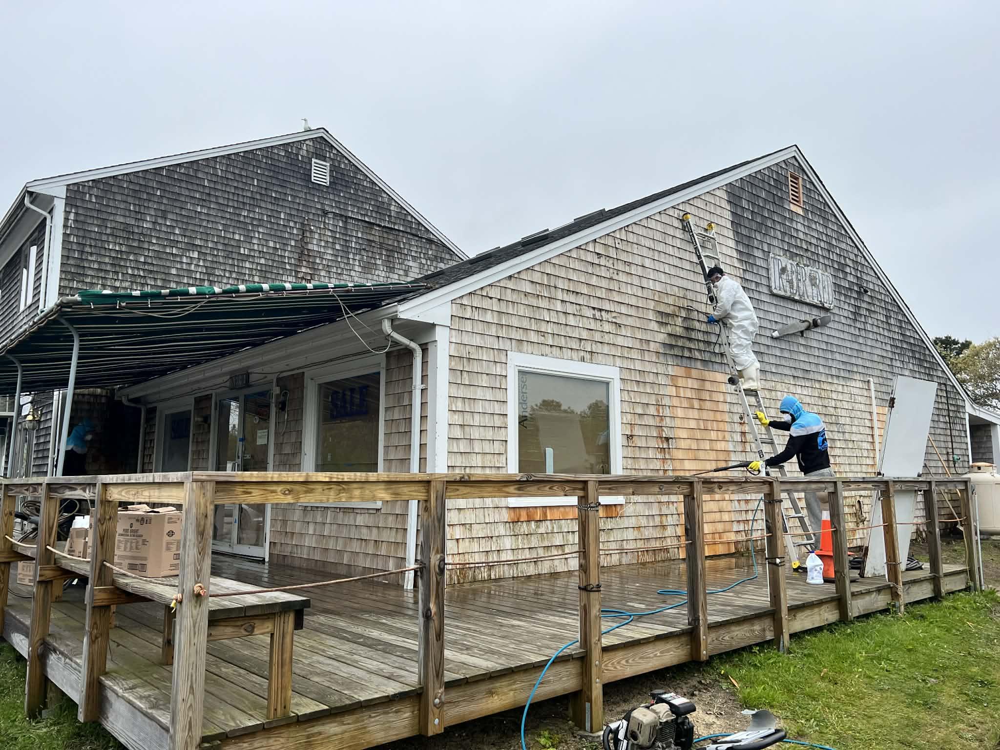 Exterior pressure washing