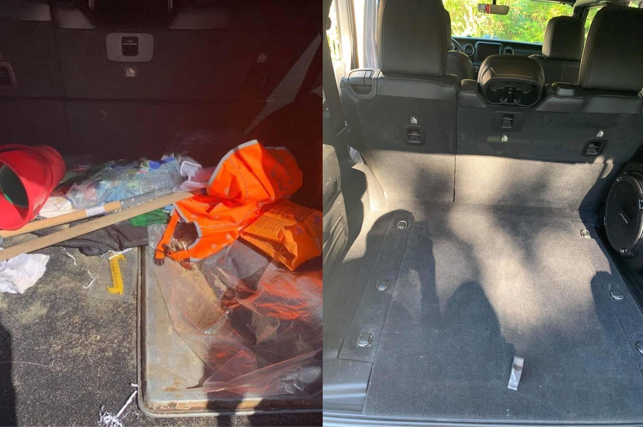 Vacuumed car interior and console