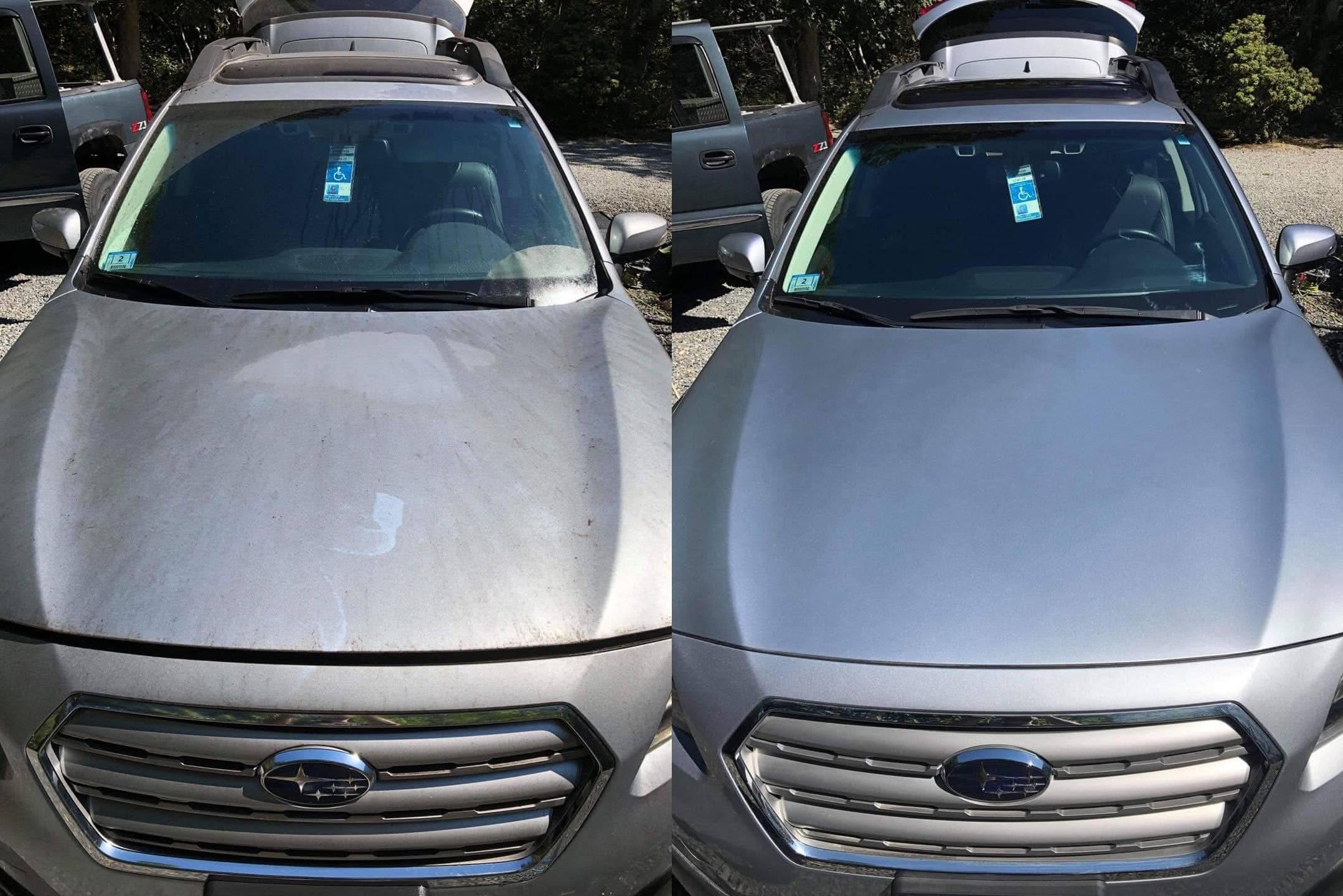 Vacuumed car interior and console