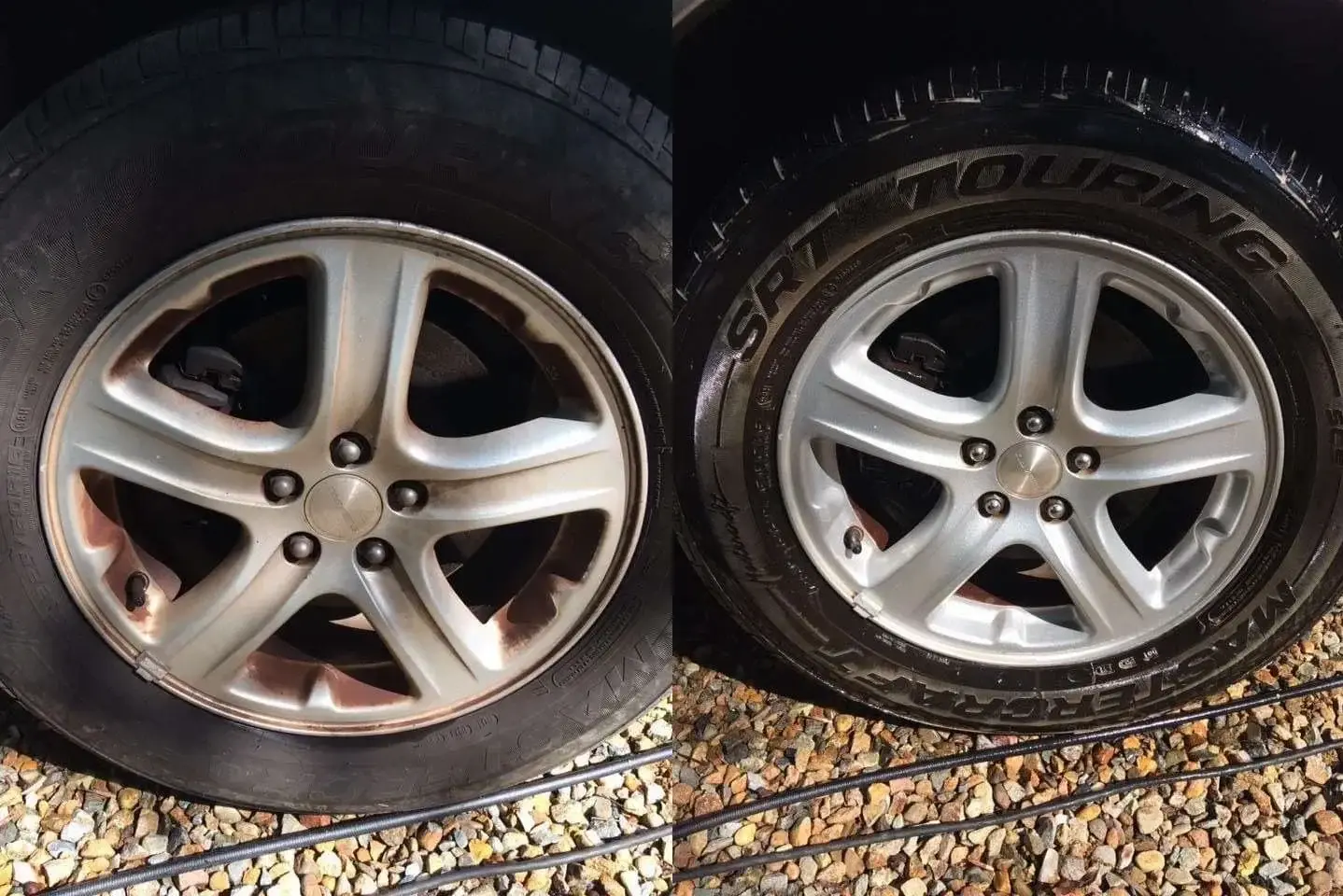 Vacuumed car interior and console